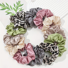 12 Large Satin Scrunchie Hair Tie Silky Hair Rope Hair Accessories