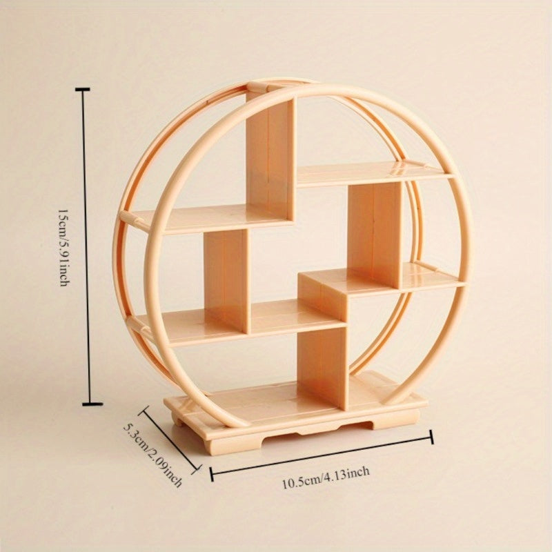 Mini Samurai Frame Dollhouse Ornament Apricot Wood