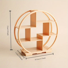 Mini Samurai Frame Dollhouse Ornament Apricot Wood