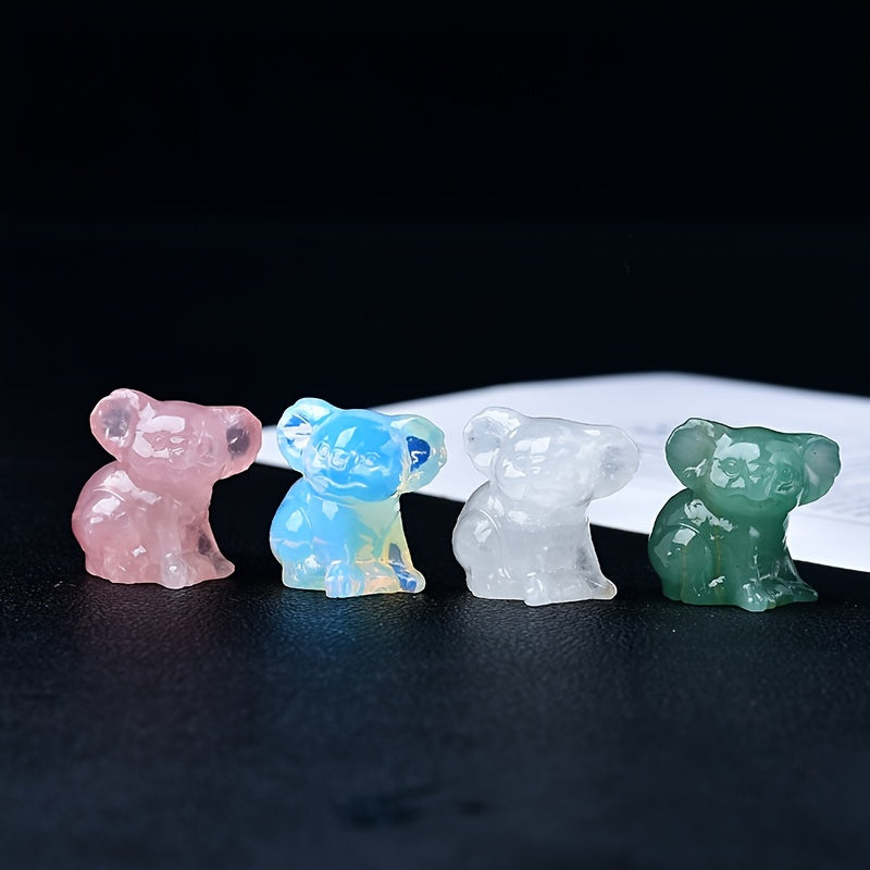 Crystal Carved Koala Stone For Healing Home Decor