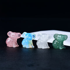 Crystal Carved Koala Stone For Healing Home Decor