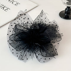 Ancient Style Ostrich Feather Hair Claw Large Hairpin