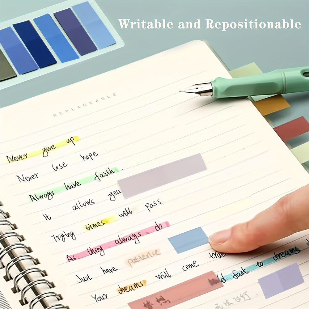 3 Pack Transparent Sticky Notes Book Page Tabs Morandi Index Tabs Writable Repos