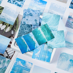 46pcs Seaside Landscape Self-adhesive Stickers DIY Scrapbook Stationery Album