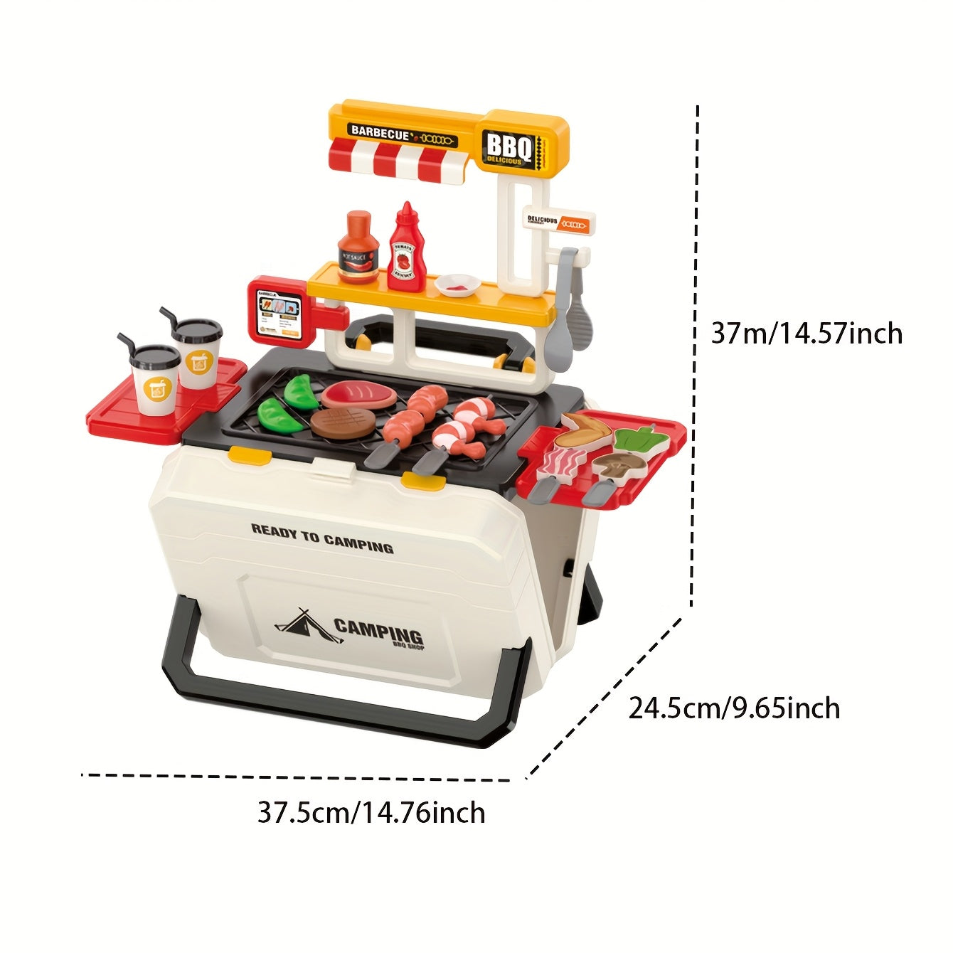 Kids BBQ Fast Food Candy Ice Cream Kitchen Toy Set
