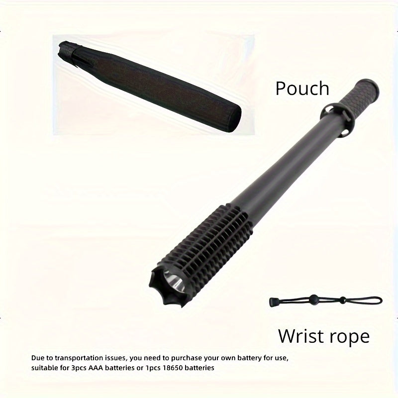 Outdoor Baseball Stick Flashlight with 3 Speeds & Nylon Sleeve