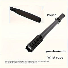 Outdoor Baseball Stick Flashlight with 3 Speeds & Nylon Sleeve