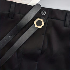 Flower Shaped Buckle Belt Girls Boys Pants Jeans Decorative Accessory