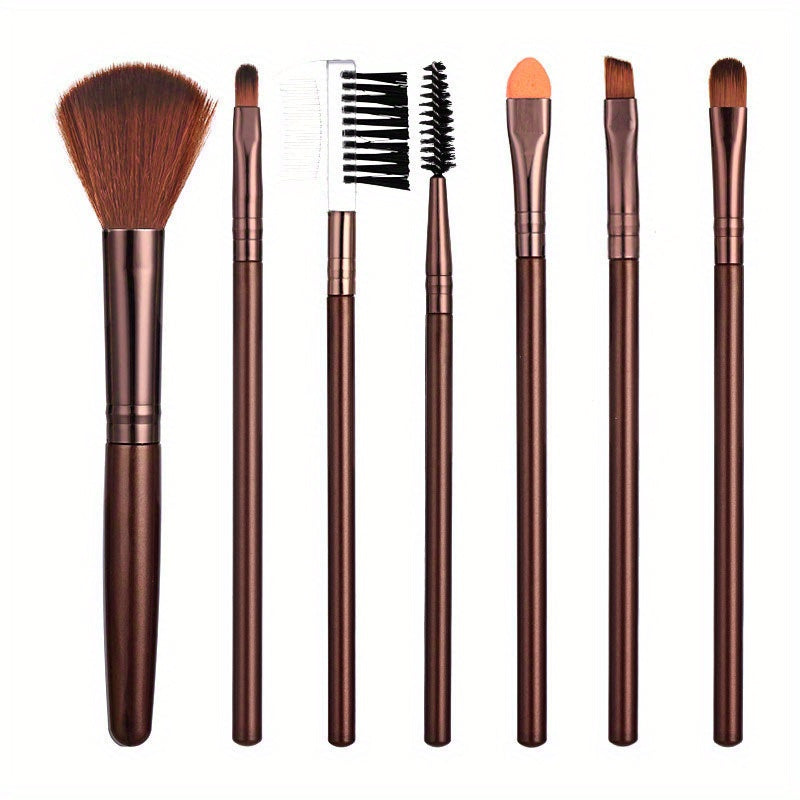 7pcs Portable Makeup Brush Set for Women - Ideal Gift for Her