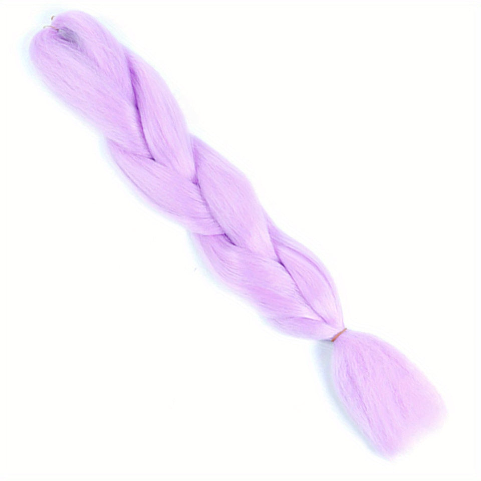 Synthetic Rainbow Braided Ponytail Crochet Braids Hair Extension