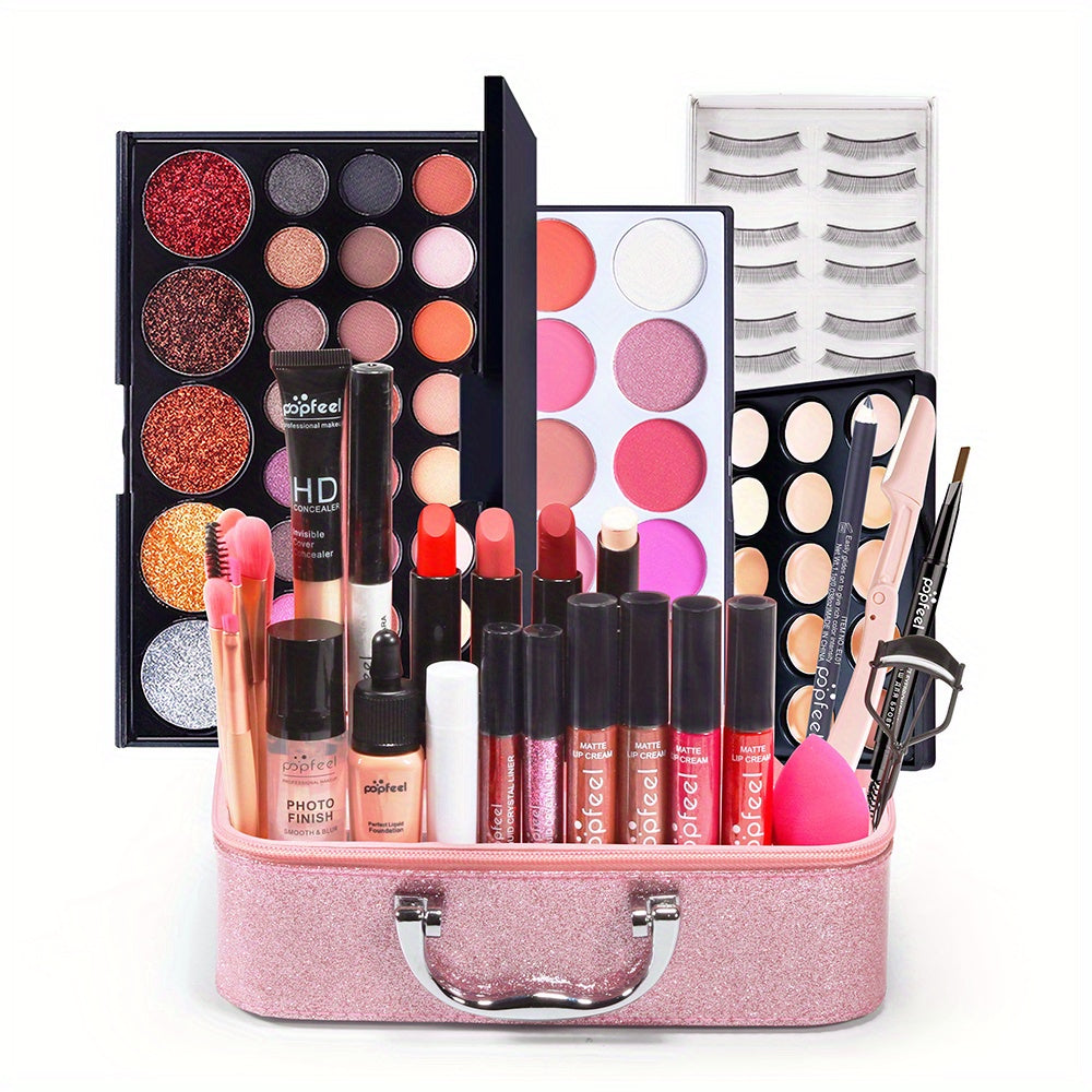 Professional Cosmetic Set with Makeup Tool and Case