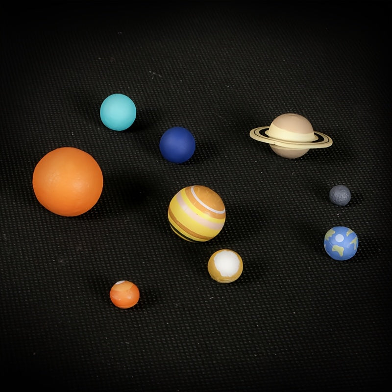 Solar System Puzzle Kit with Planets Stars & Moons in Red PVC