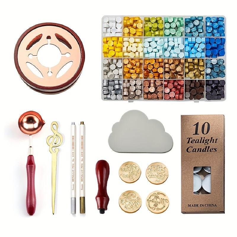 13pcs Fire Paint Seal Stamp Wax Pellet Set Wax Sealing Tools DIY Hand Craft
