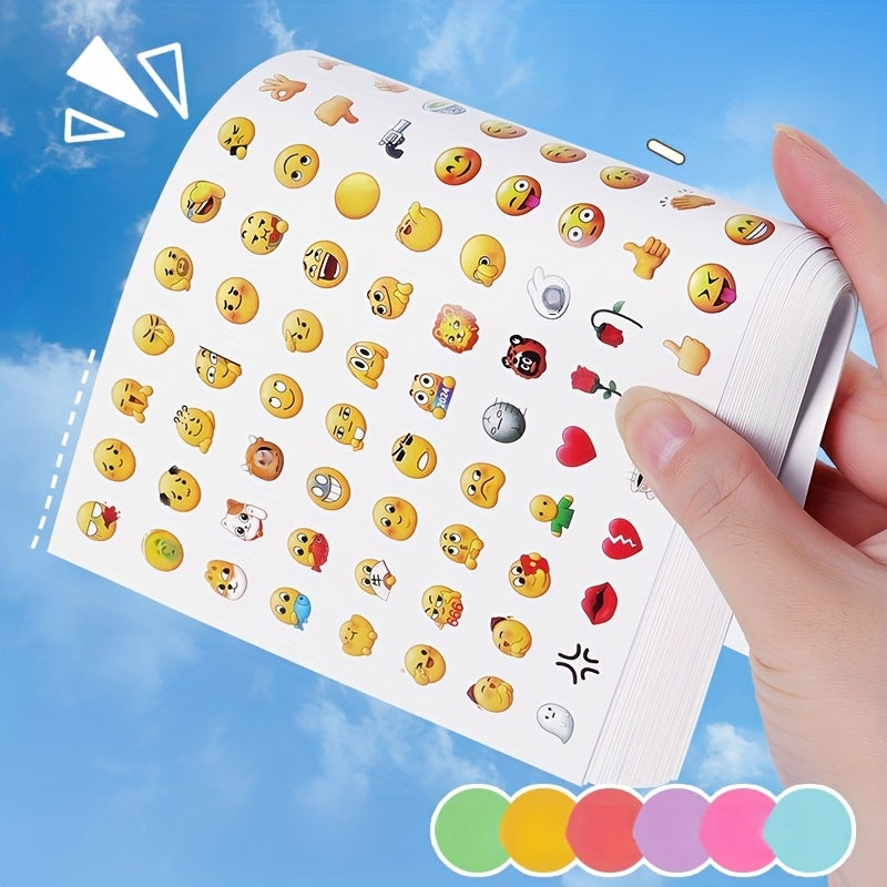 624 Mini Emoticon Stickers - Fun Variety of Patterns for DIY Decoration
