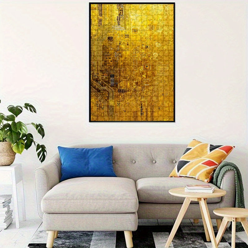 1000pcs DIY Puzzle Klimt Inspired Golden Circuit 50 04x70 Thick & Durable Paper
