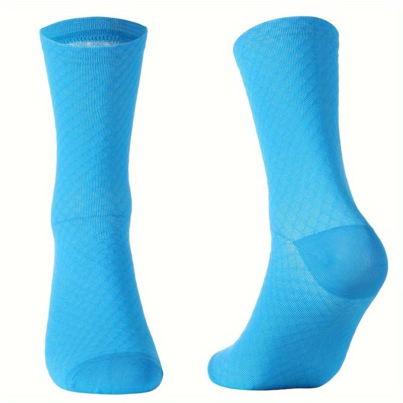 Men's Mid Crew Sport Socks Non Slip Shock Absorption Athletic Socks