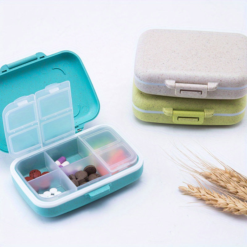 6 Compartment Pill Case Customizable Dividers Portable Medicine Organizer