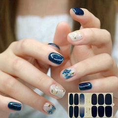 1pcs Nail Wraps Full Cover Nail Stickers With Nail Rubbing Strips