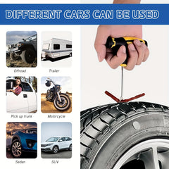 4pcs Quick Tubeless Tire Repair Kit - Heavy Duty Puncture Repair