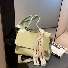 Minimalist Flap Hobo Bag PU Leather Handbag Women's Tote & Shoulder Purse