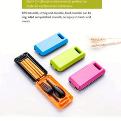 Portable Eco-Friendly Cutlery Set with Box - Travel Camping Utensils