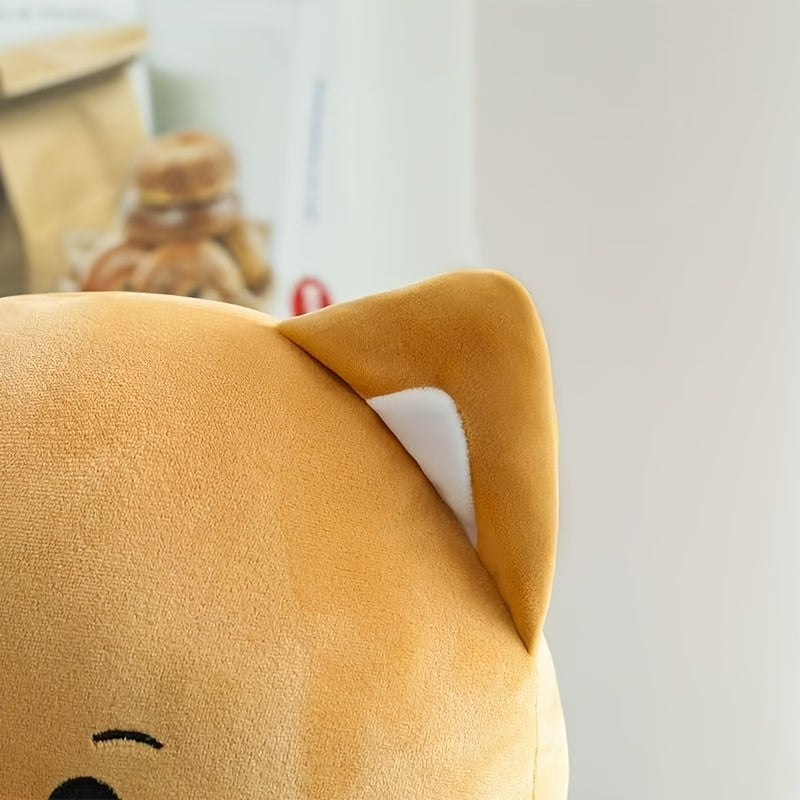 13.78in Shiba Inu Plush Toy Warm Brown Grinning