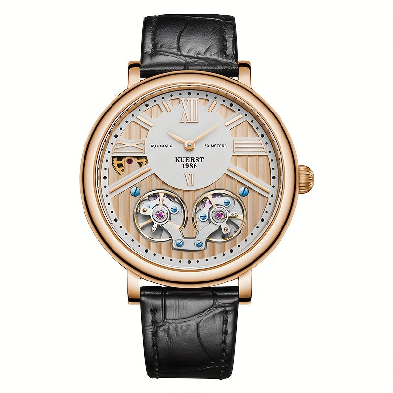 KUERST Two Needle Double Flywheel Automatic Mechanical Watch
