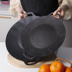 Round Cast Iron Grill Pan for Outdoor Camping and BBQ