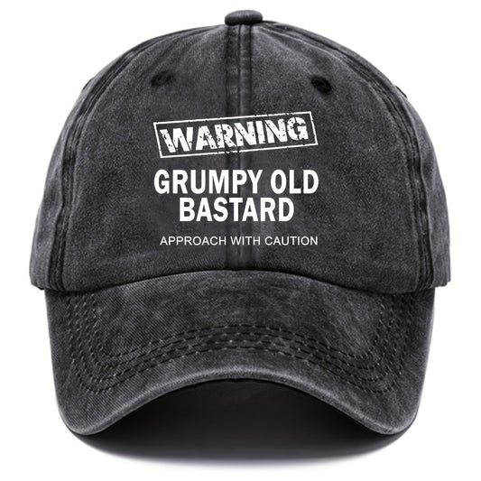Unisex Distressed Retro Letter Baseball Cap