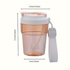 Reusable Coffee Cup with Straw - Hot or Cold Water Cup
