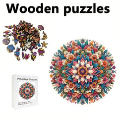 Intricate Floral Wreath Wooden Puzzle - Ideal for Adults - Great Gift Idea