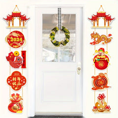 Spring Party Door Banner Happy Spring Door Couplets Holiday Decoration