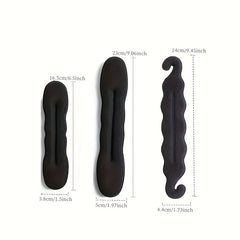 4pcs Solid Hair Bun Maker Sponge Hair Braiding Tool Vintage Magic Hair Styling