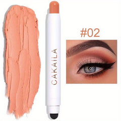 12-Color Eyeshadow Stick Matte Glitter Creamy Texture Eye Brightening Pen