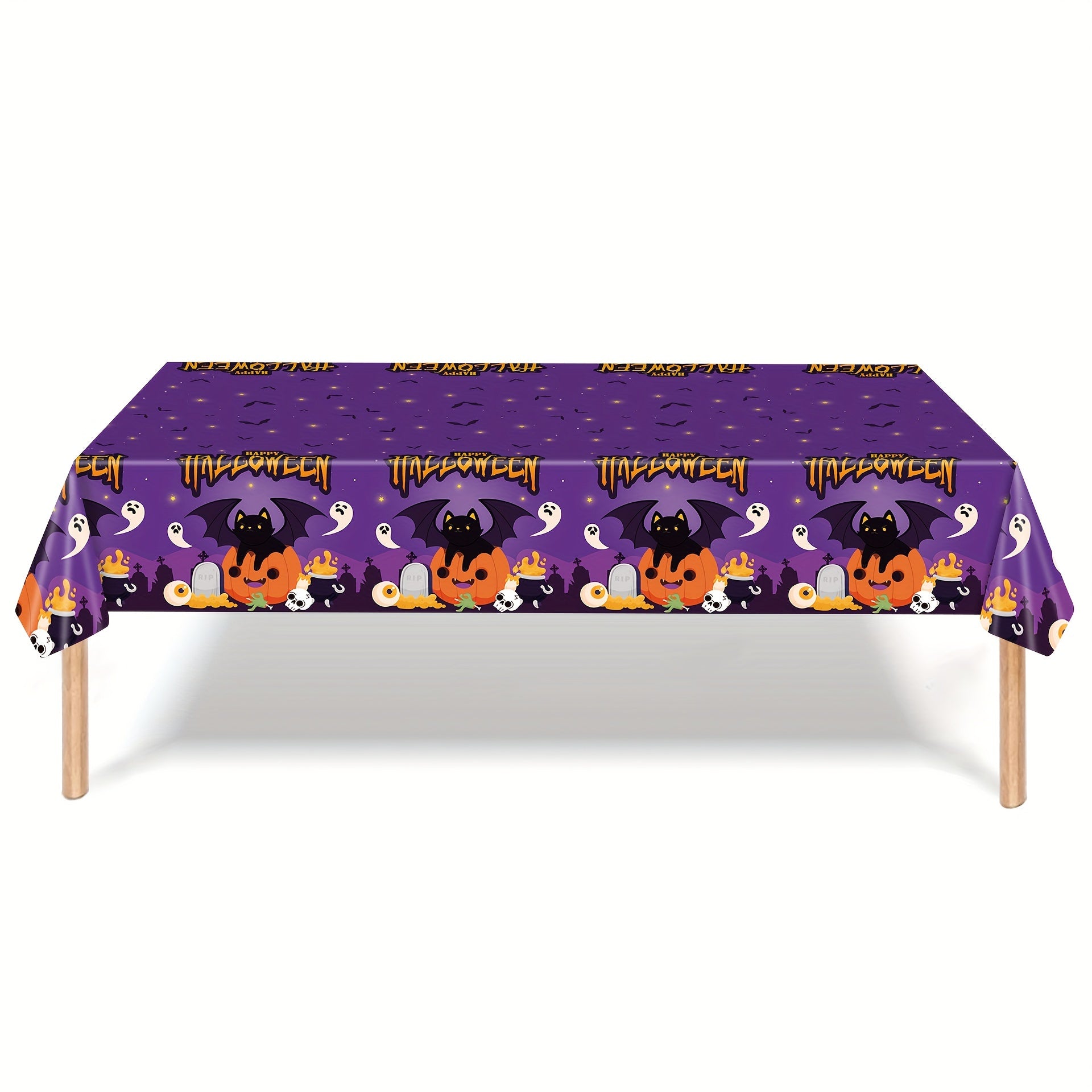Waterproof Halloween Party Tablecloth 108in 54in