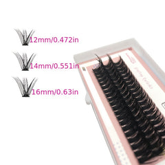 60Pcs Lash Clusters DIY Eyelashes DD Curl 12-16mm Mixed Volume 60D 80D 0.07 Mix