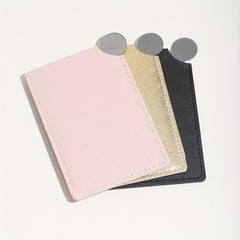 Portable Stainless Steel Makeup Mirror with Sleeve, Travel Vanity Mirror