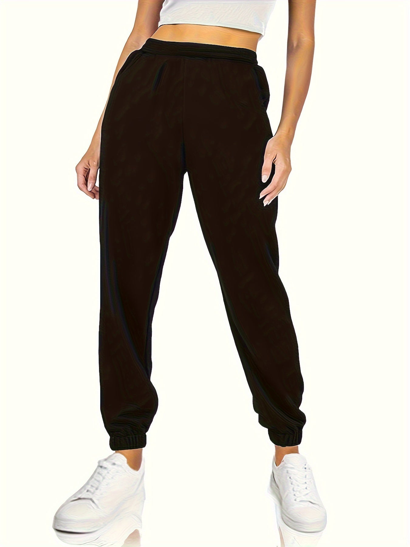  High Rise Joggers Medium Stretch