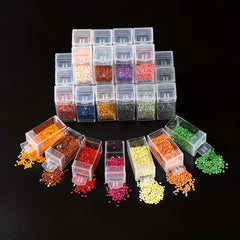 12pcs Clear Bottle Organizer for DIY Mosaic Diamond Painting Bead Crafts