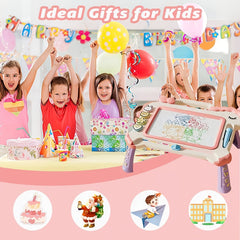 Magnetic Drawing Board with Erasable Surface Seals & Stickers