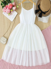 Stylish Family Matching Dress Mesh Tulle Princess Dress For Party