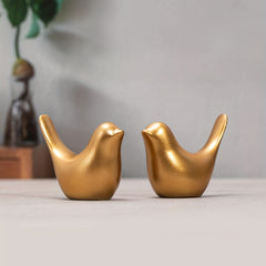 2pcs Resin Golden Bird Home Decoration Eid Al Adha Mubarak