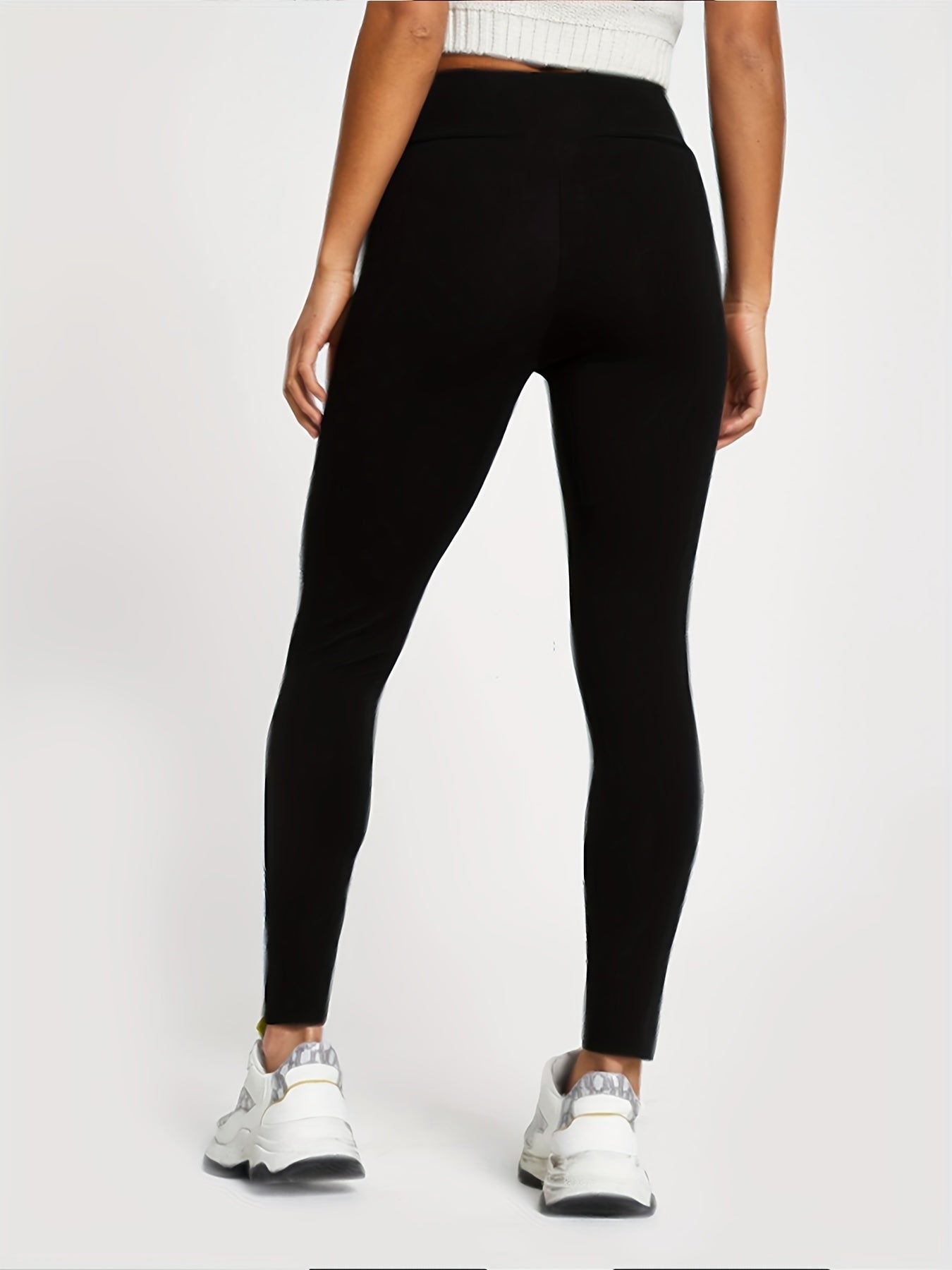 High Waist Solid Yoga Leggings Slim Fitness Pants