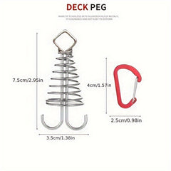 2pcs Camping Octopus Rope Buckles Stainless Steel Tent Rope Buckle