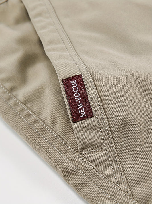Men's Straight Leg Cargo Pants with Solid Flap Pockets