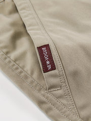 Men's Straight Leg Cargo Pants with Solid Flap Pockets
