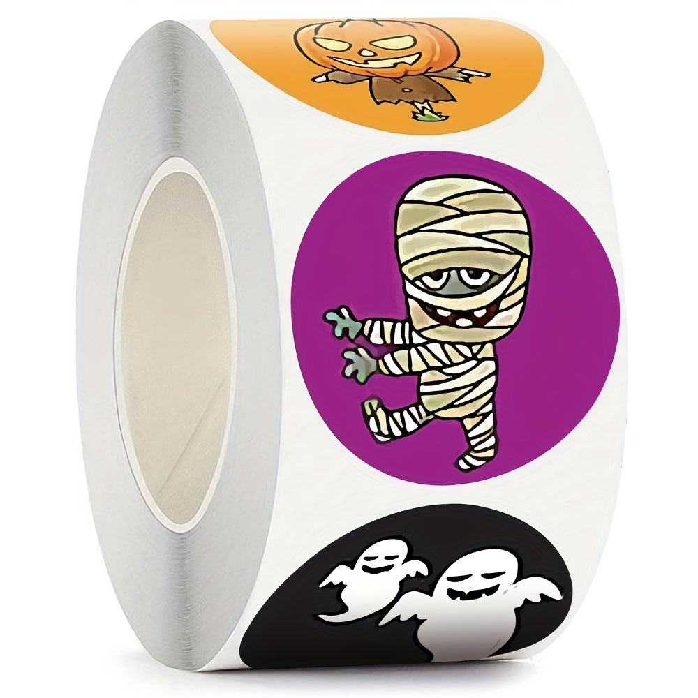 500pcs 25MM Halloween Sticker Roll School Supplies Labels