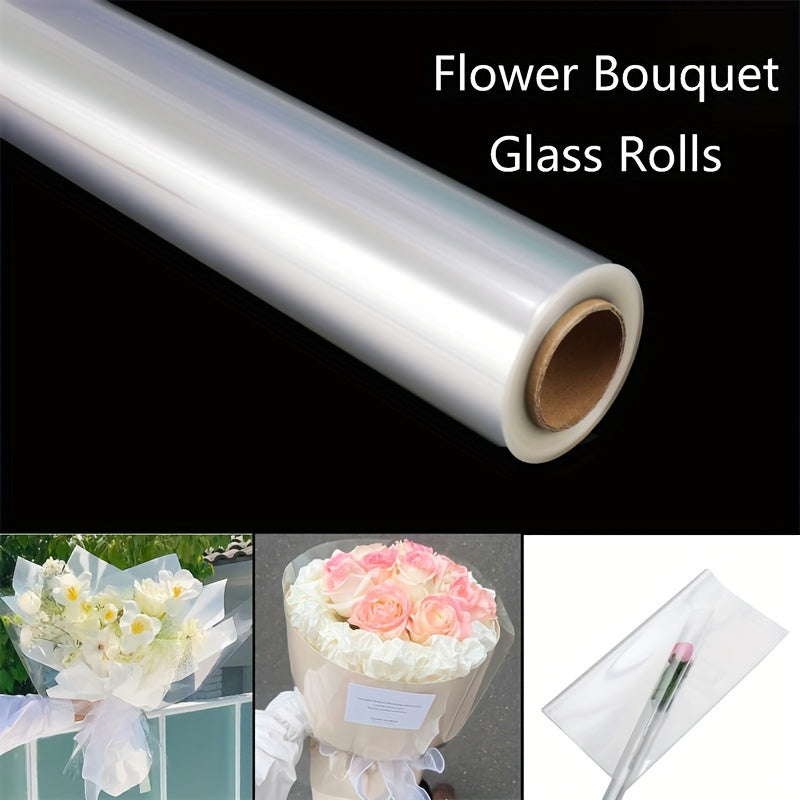 Transparent Flower Packaging Glass Paper Waterproof Bouquet Wrap