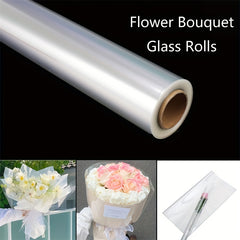 Transparent Flower Packaging Glass Paper Waterproof Bouquet Wrap