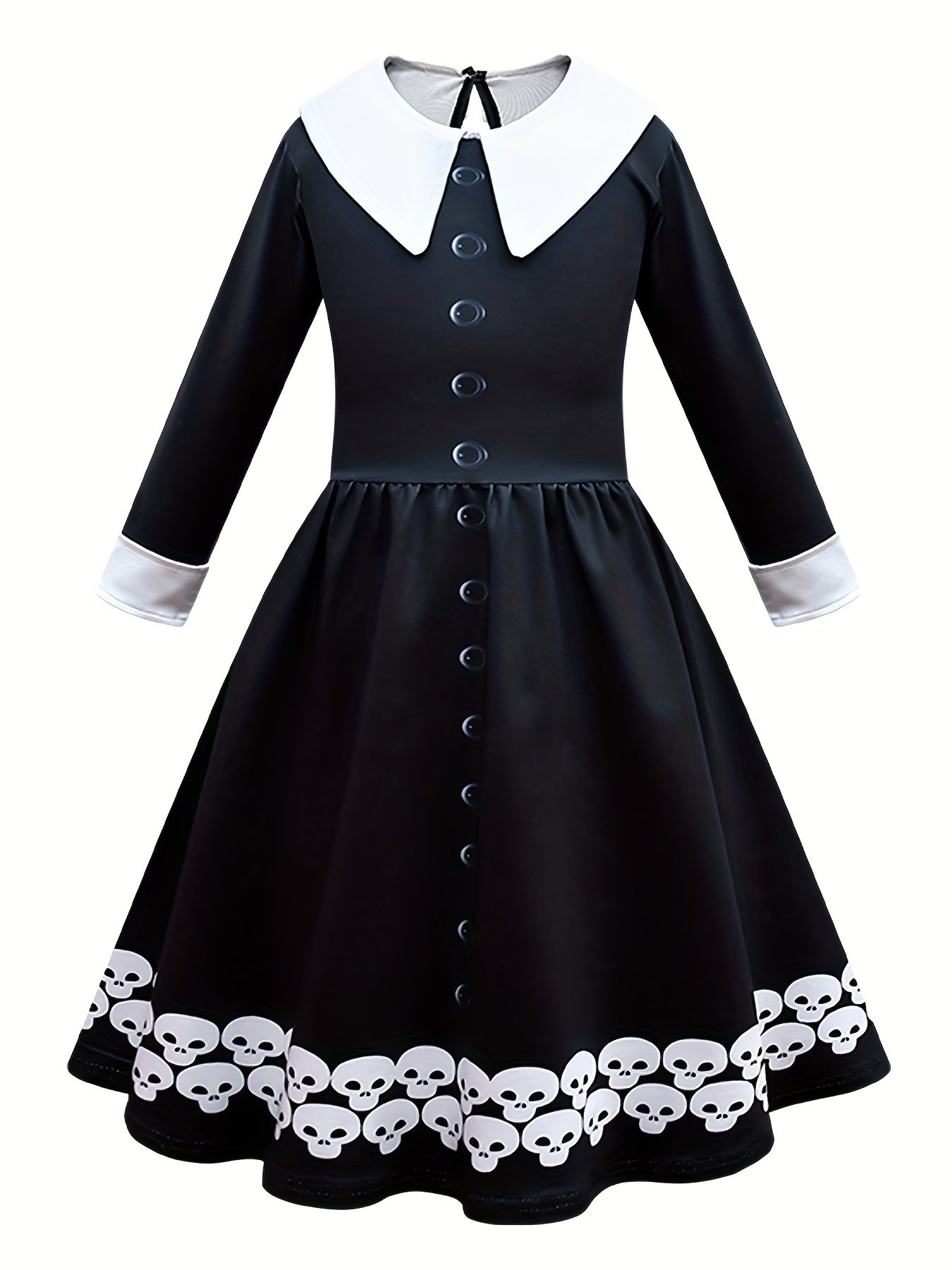 Cartoon Skull Halloween Costume Dress for Girls